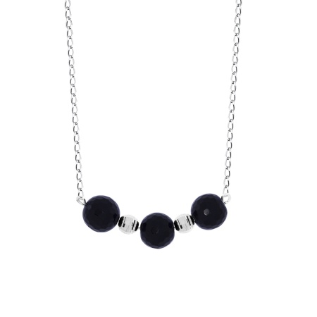 Колье из серебра с ониксом