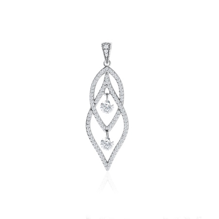 Купить подвеска из серебра с фианитами