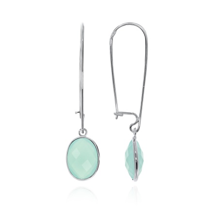 Серьги из серебра с агатами