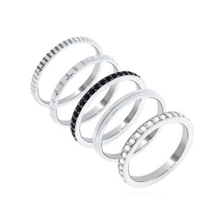 Купить кольцо из серебра с фианитами и ситаллами в интернет-магазине KRASNOE