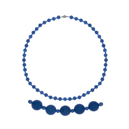 Бусы из серебра с говлитами 8340276080-45 Бусы из серебра с говлитами 8340276080-45