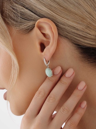 Серьги из серебра с амазонитами