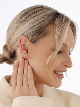 Серьги из серебра без вставок