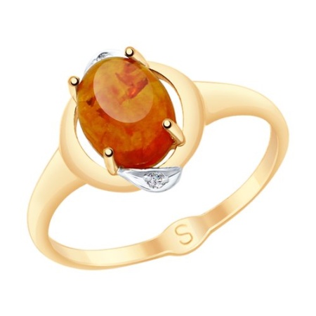 Купить кольцо из золота с фианитом в интернет-магазине KRASNOE