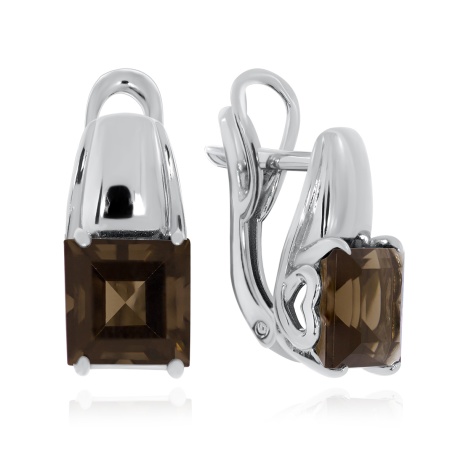 Серьги из серебра с топазами