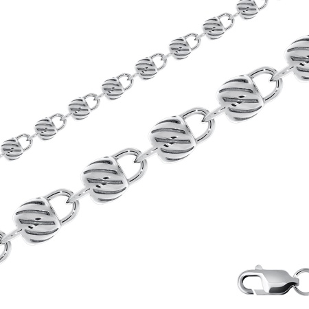 Купить браслет из серебра без вставок