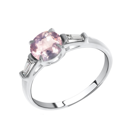 Купить кольцо из серебра с кварцем и фианитами в интернет-магазине KRASNOE