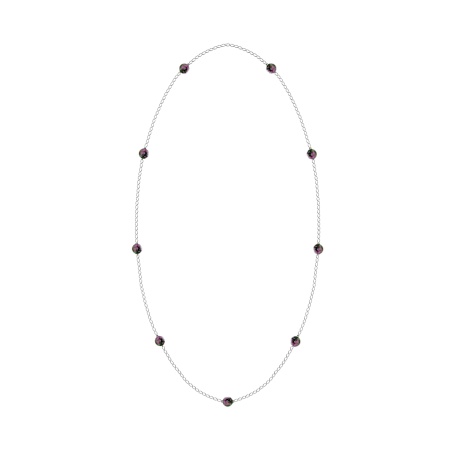 Колье из серебра с рубин-цоизитами со скидкой