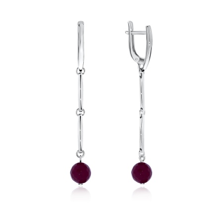 Серьги из серебра с агатами со скидкой