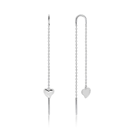 Серьги из серебра без вставок