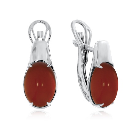 Серьги из серебра с агатом