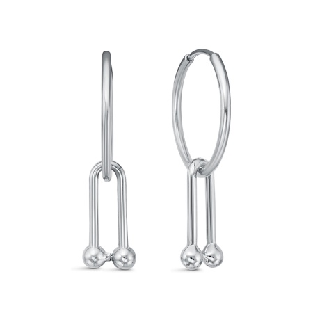 Серьги из серебра без вставок