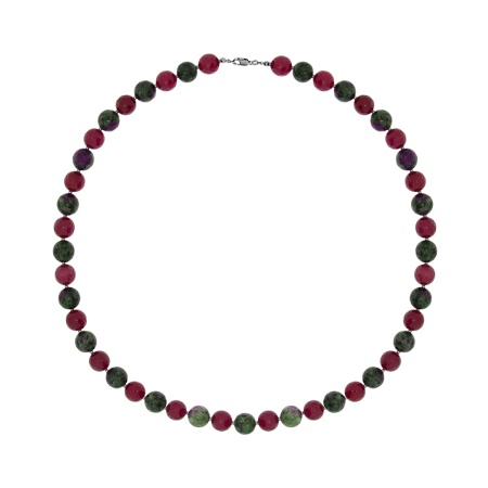 Колье из серебра с агатами и рубин-цоизитами 8340656118-55