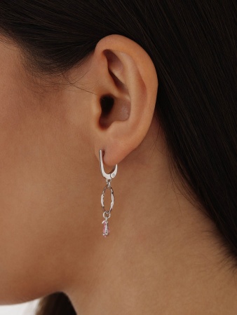 Серьги из серебра с фианитами 2340204754-30 от KRASNOE, металл Серебро, вставка Фианит