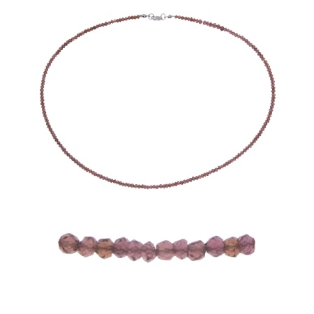 Бусы из серебра с гранатами 8340156045-45