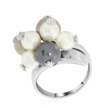 Купить кольцо из серебра с жемчугом в интернет-магазине KRASNOE