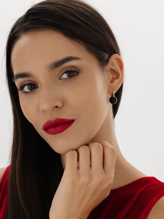 Серьги из серебра с агатами 2340394318-20 от KRASNOE, металл Серебро, вставка Агат