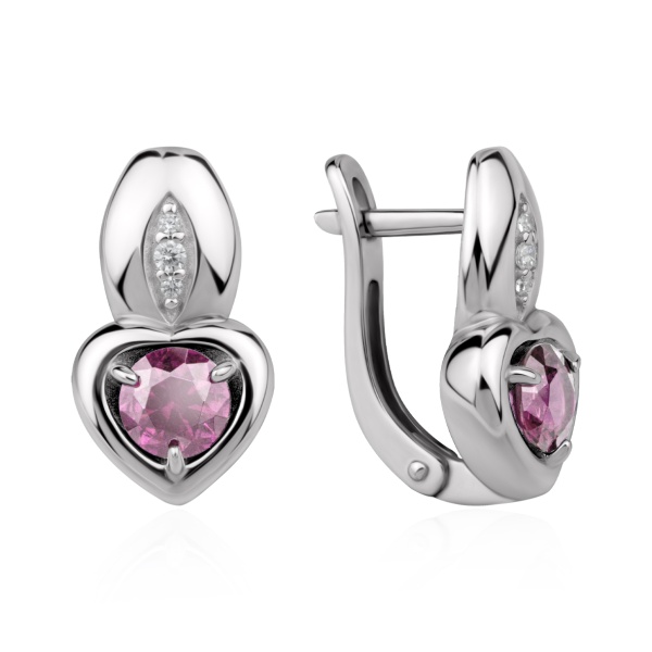 Серьги из серебра с фианитами в ювелирном интернет-магазине