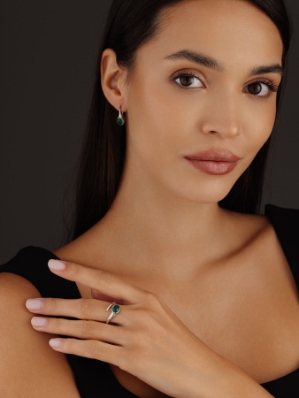 Купить кольцо из серебра с агатом в интернет-магазине KRASNOE