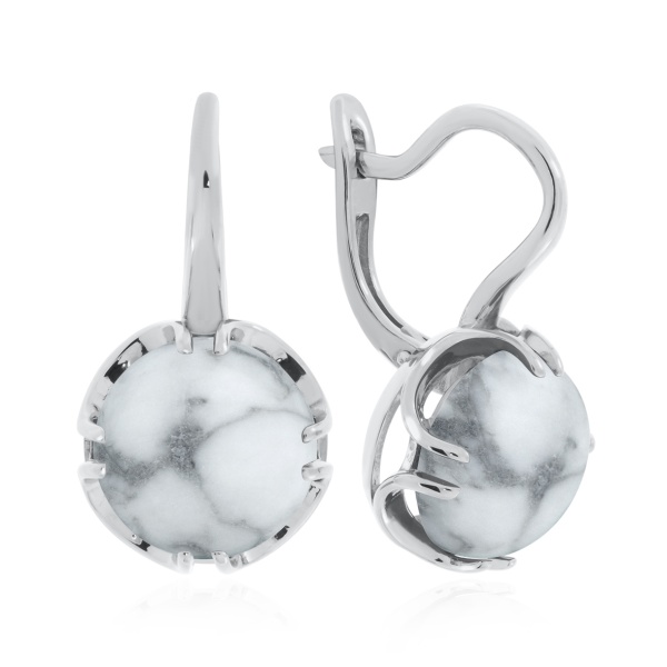 Серьги из серебра с кахолонгом в ювелирном интернет-магазине