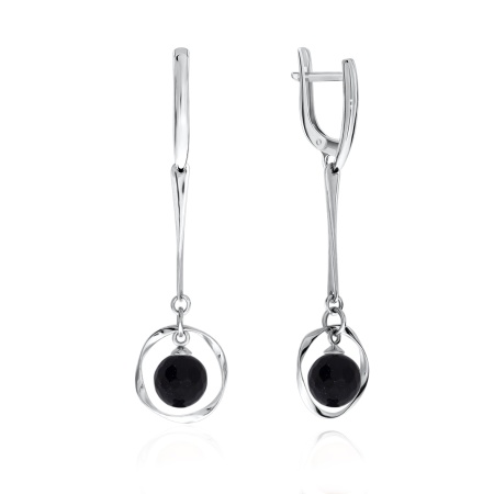 Серьги из серебра с авантюрином 2340360738-1-80 от KRASNOE, металл Серебро, вставка Авантюрин Синт.