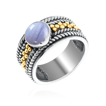 Купить кольцо из серебра с агатом в интернет-магазине KRASNOE