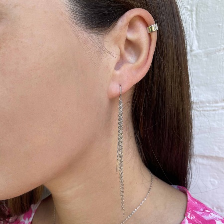 Серьги из серебра без вставок