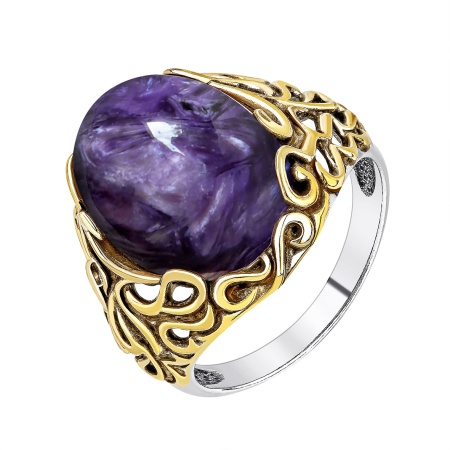 Купить кольцо из серебра с чароитом в интернет-магазине KRASNOE