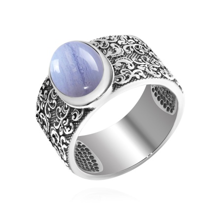 Купить кольцо из серебра с агатом в интернет-магазине KRASNOE