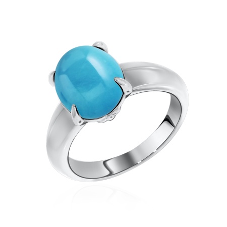 Купить кольцо из серебра с бирюзой в интернет-магазине KRASNOE Купить кольцо из серебра с бирюзой в интернет-магазине KRASNOE