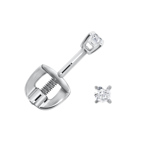 Пусеты из серебра с фианитами