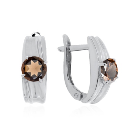 Серьги из серебра с топазом