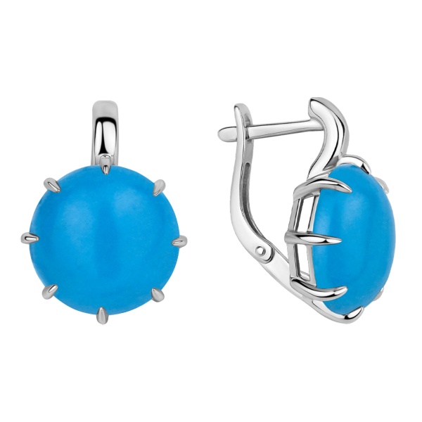 Серьги из серебра с бирюзой