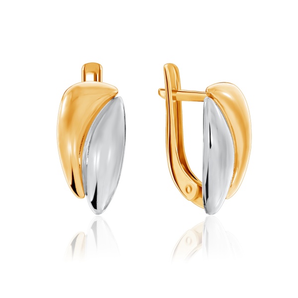 Серьги из серебра без вставок 2329400899 от KRASNOE, металл Серебро, вставка Без вставок