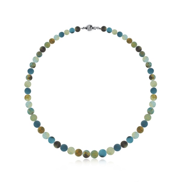 Бусы из серебра с агатами 8340396087-70