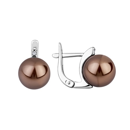 Серьги из серебра с жемчугом