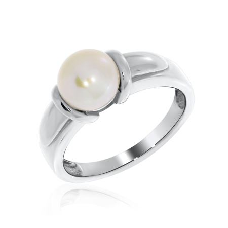 Купить кольцо из серебра с жемчугом в интернет-магазине KRASNOE
