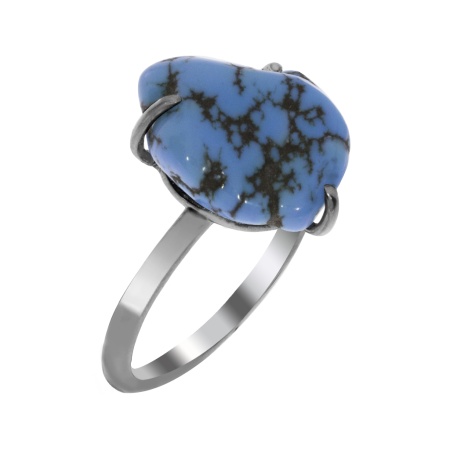 Купить кольцо из серебра с бирюзаом в интернет-магазине KRASNOE