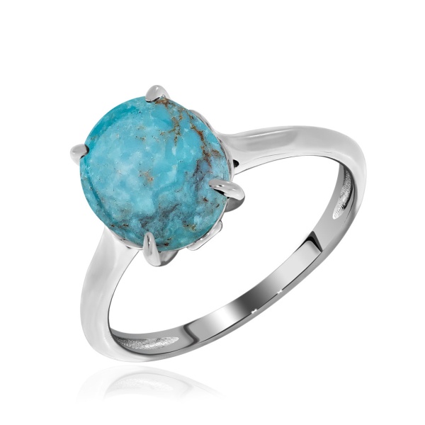 Купить кольцо из серебра с бирюзой в интернет-магазине KRASNOE