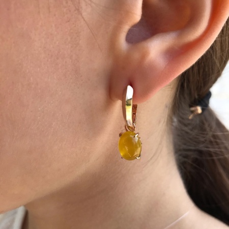 Серьги из серебра с агатами 2320390901-50 от KRASNOE, металл Серебро, вставка Агат