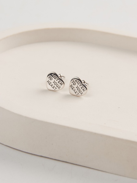 Пусеты из серебра  без вставок в ювелирном интернет-магазине