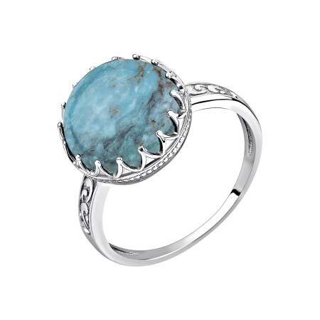 Кольцо из серебра с бирюзой со скидкой