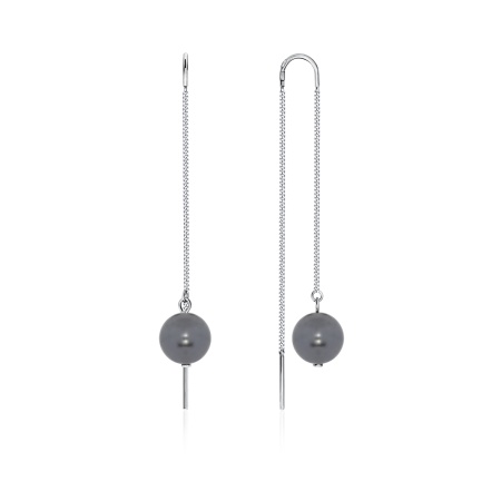 Серьги из серебра с жемчугом 2340240712-1-22 от KRASNOE, металл Серебро, вставка Жемчуг Имитация