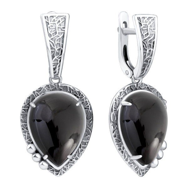 Серьги из серебра с агатами в ювелирном интернет-магазине