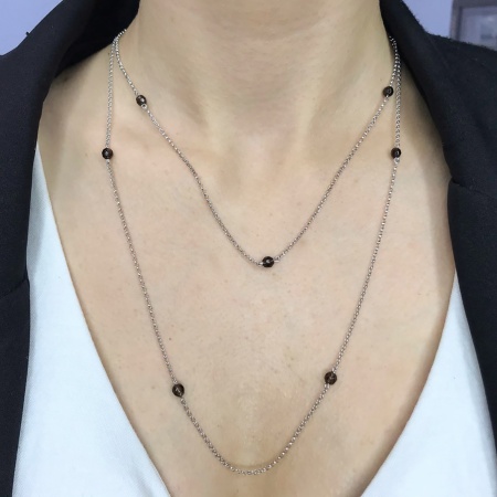 Колье из серебра с топазами 8340106191-110