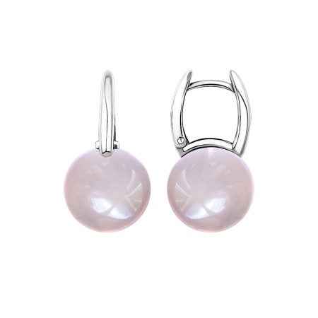 Серьги из серебра с кварцем