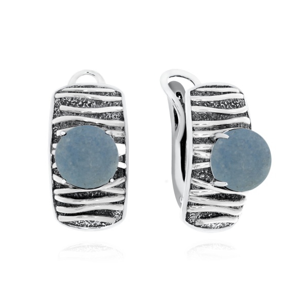 Серьги из серебра с виоланами 2310В01752 от KRASNOE, металл Серебро, вставка Виолан