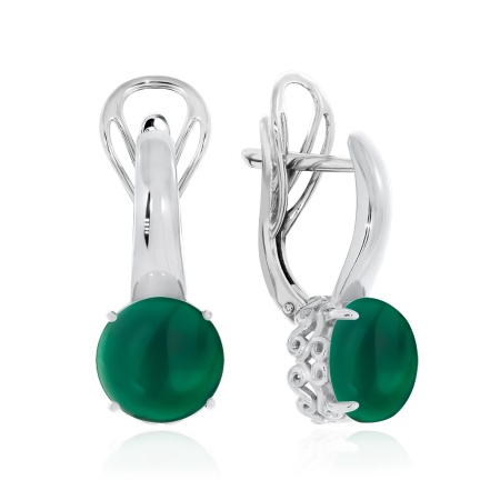 Серьги из серебра 2340391263-60 от KRASNOE, металл Серебро, вставка Агат