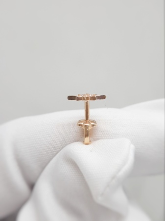 Пусеты из серебра с фианитами