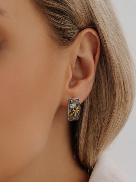 Серьги из серебра с топаз свисс 2317071765-73 от KRASNOE, металл Серебро, вставка Топаз Swiss